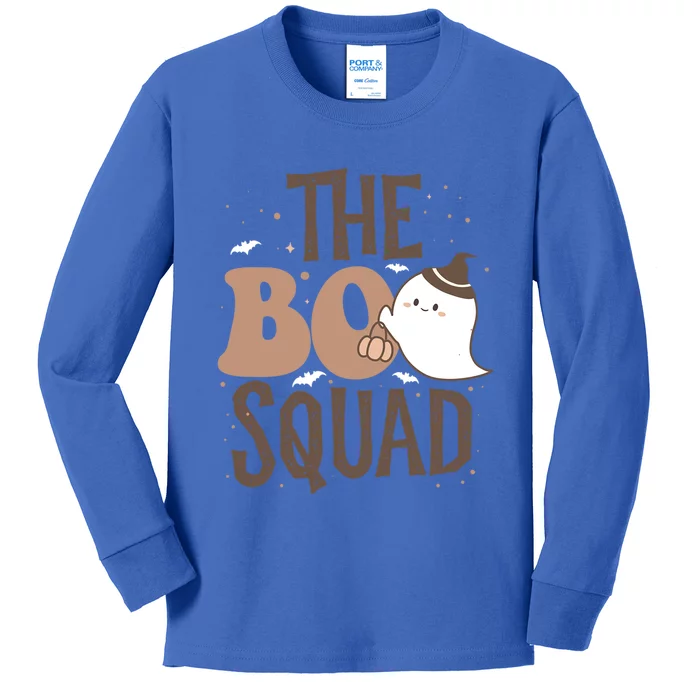 The Boo Squad Halloween Costume Funny Ghost Cool Gift Kids Long Sleeve Shirt