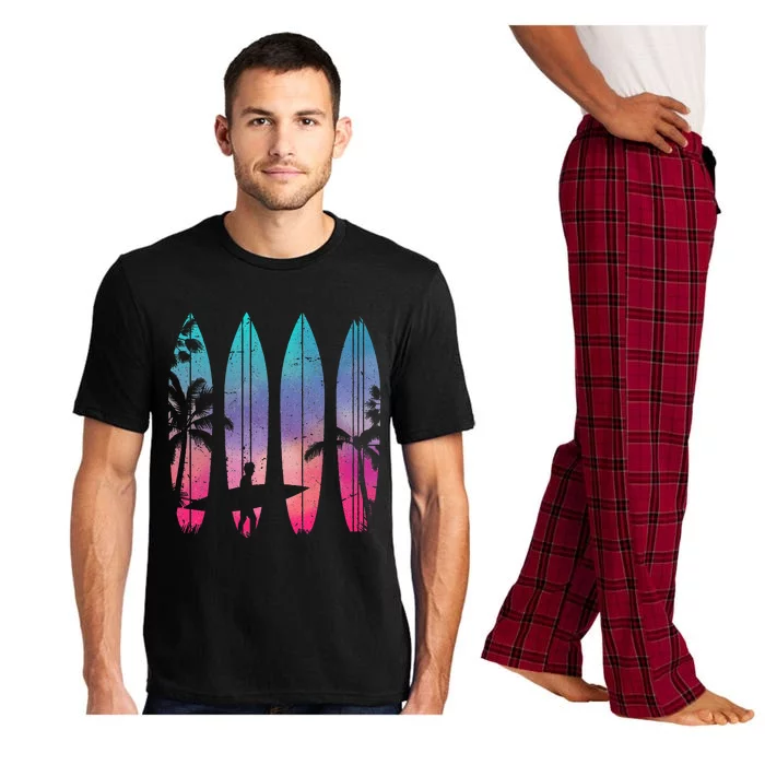 Tropical Beach Surf Surfboard Surfing Surfer Ocean Surfing Pajama Set