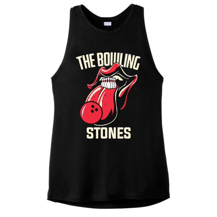 The Bowling Stones Bowling Ladies Tri-Blend Wicking Tank