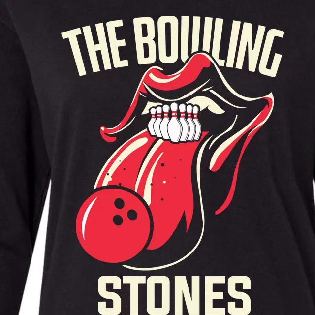 The Bowling Stones Bowling Womens Cotton Relaxed Long Sleeve T-Shirt