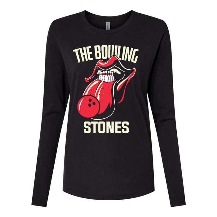 The Bowling Stones Bowling Womens Cotton Relaxed Long Sleeve T-Shirt