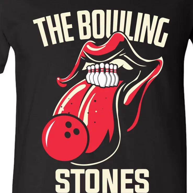 The Bowling Stones Bowling V-Neck T-Shirt