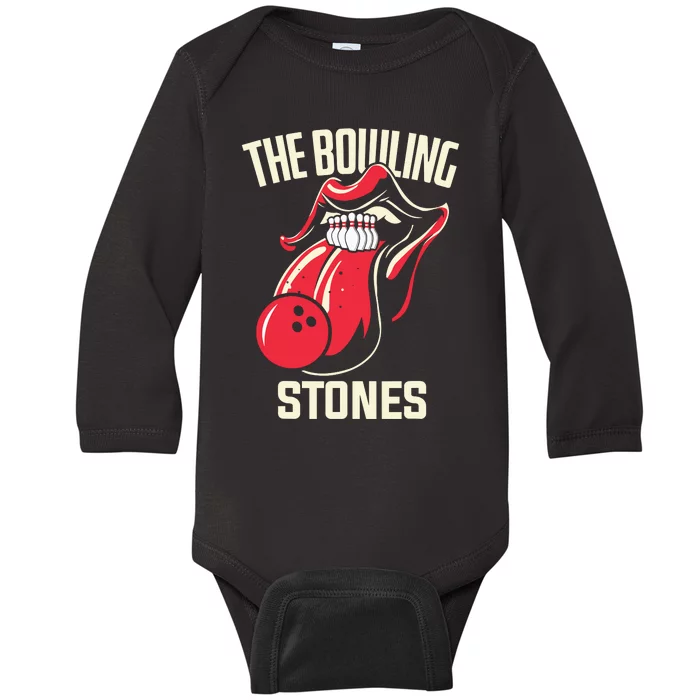 The Bowling Stones Bowling Baby Long Sleeve Bodysuit