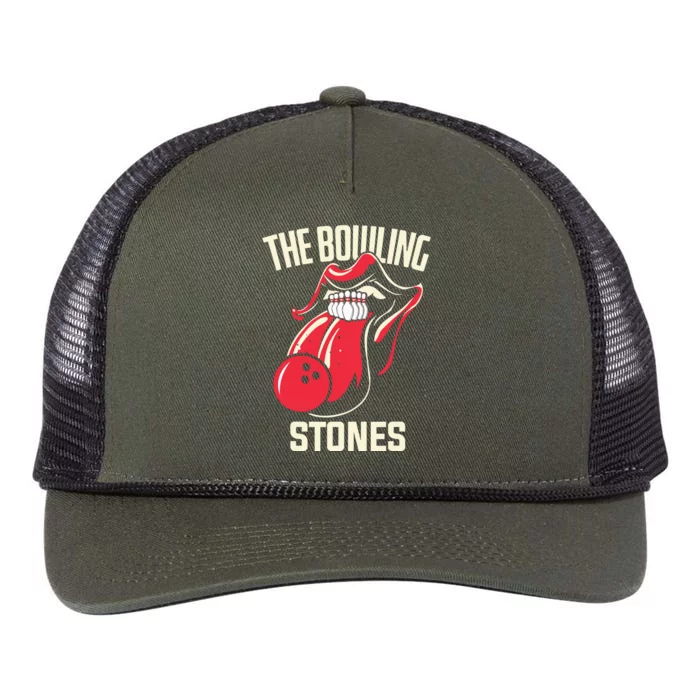 The Bowling Stones Bowling Retro Rope Trucker Hat Cap