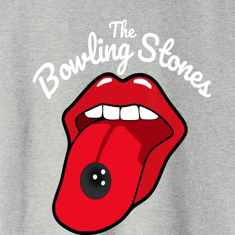 The Bowling Stones Amusing Funny Best Bowling Team Women's Crop Top Tee