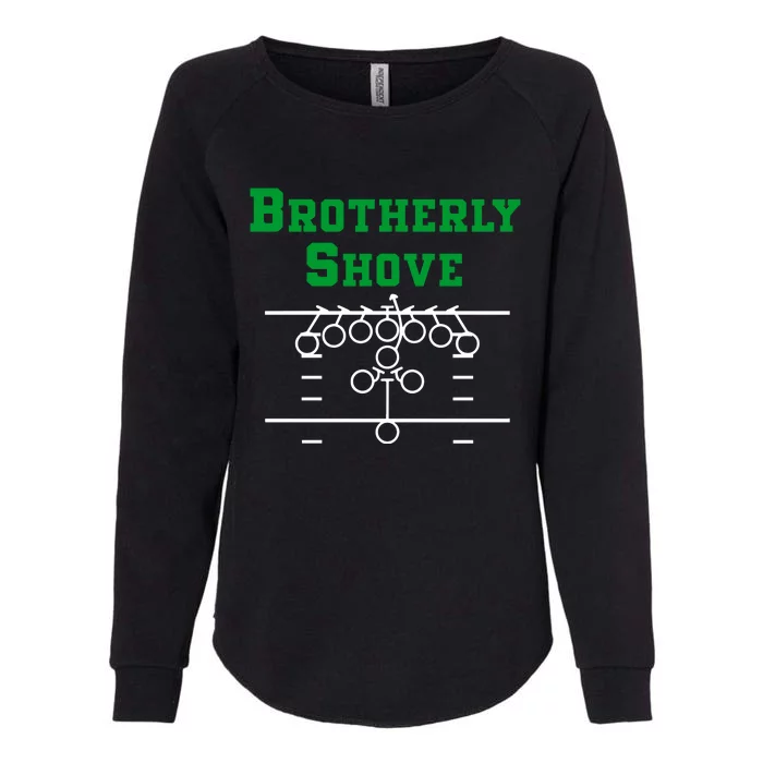 The Brotherly Shove Philadelphia Eagle Football Womens California Wash Sweatshirt