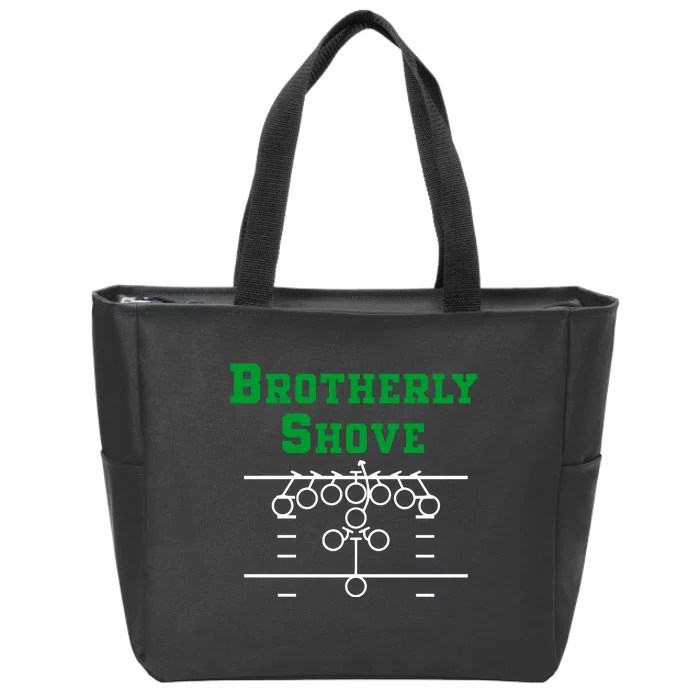 The Brotherly Shove Philadelphia Eagle Football Zip Tote Bag