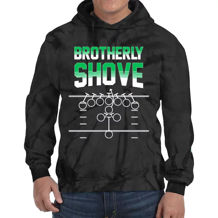 The Brotherly Shove Philadelphia Eagle Football Tie Dye Hoodie