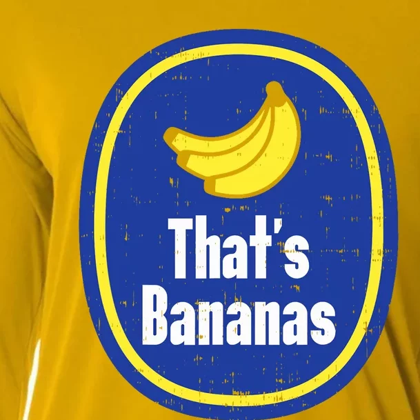 Thats Bananas Sticker Funny Fruit Lazy DIY Halloween Costume Cooling Performance Long Sleeve Crew