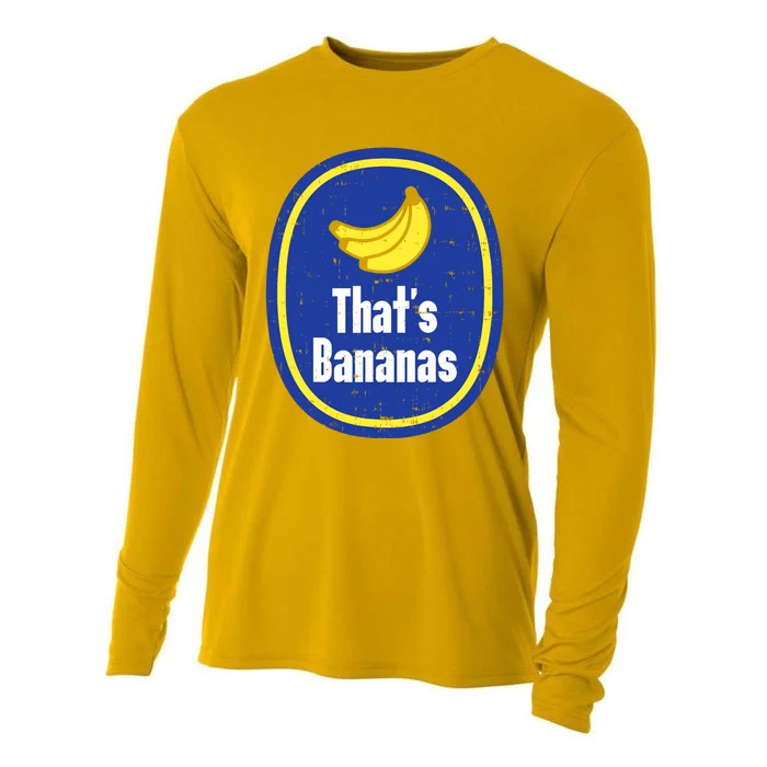 Thats Bananas Sticker Funny Fruit Lazy DIY Halloween Costume Cooling Performance Long Sleeve Crew