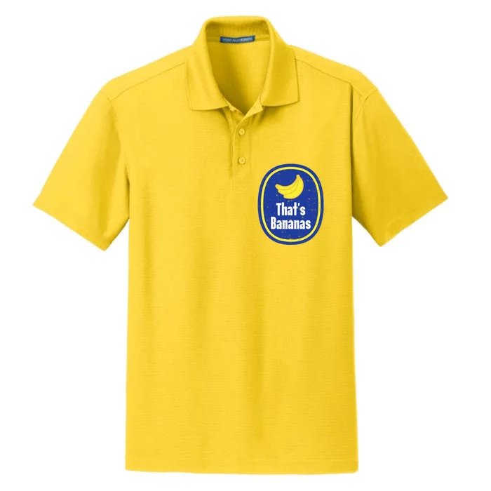 Thats Bananas Sticker Funny Fruit Lazy DIY Halloween Costume Dry Zone Grid Performance Polo