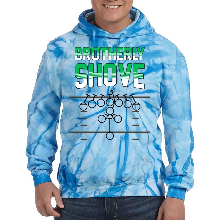 The Brotherly Shove Philadelphia Eagle Football Tie Dye Hoodie