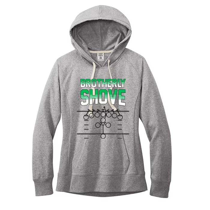 The Brotherly Shove Philadelphia Eagle Football Women's Fleece Hoodie