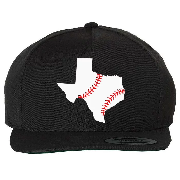 Texas Baseball State Funny Texas Baseball Wool Snapback Cap