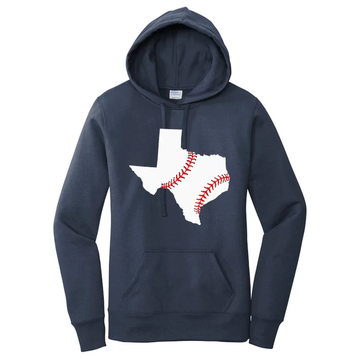 Texas Baseball State Funny Texas Baseball Women's Pullover Hoodie