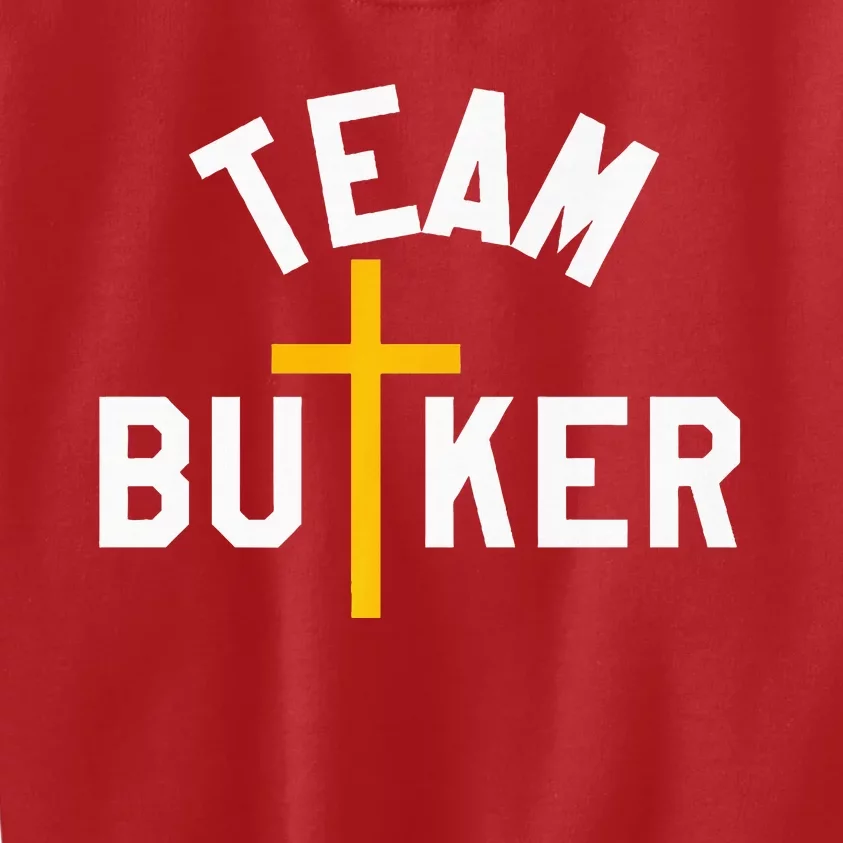 Team Butker Surname Christianity Cross Family Name Kids Sweatshirt