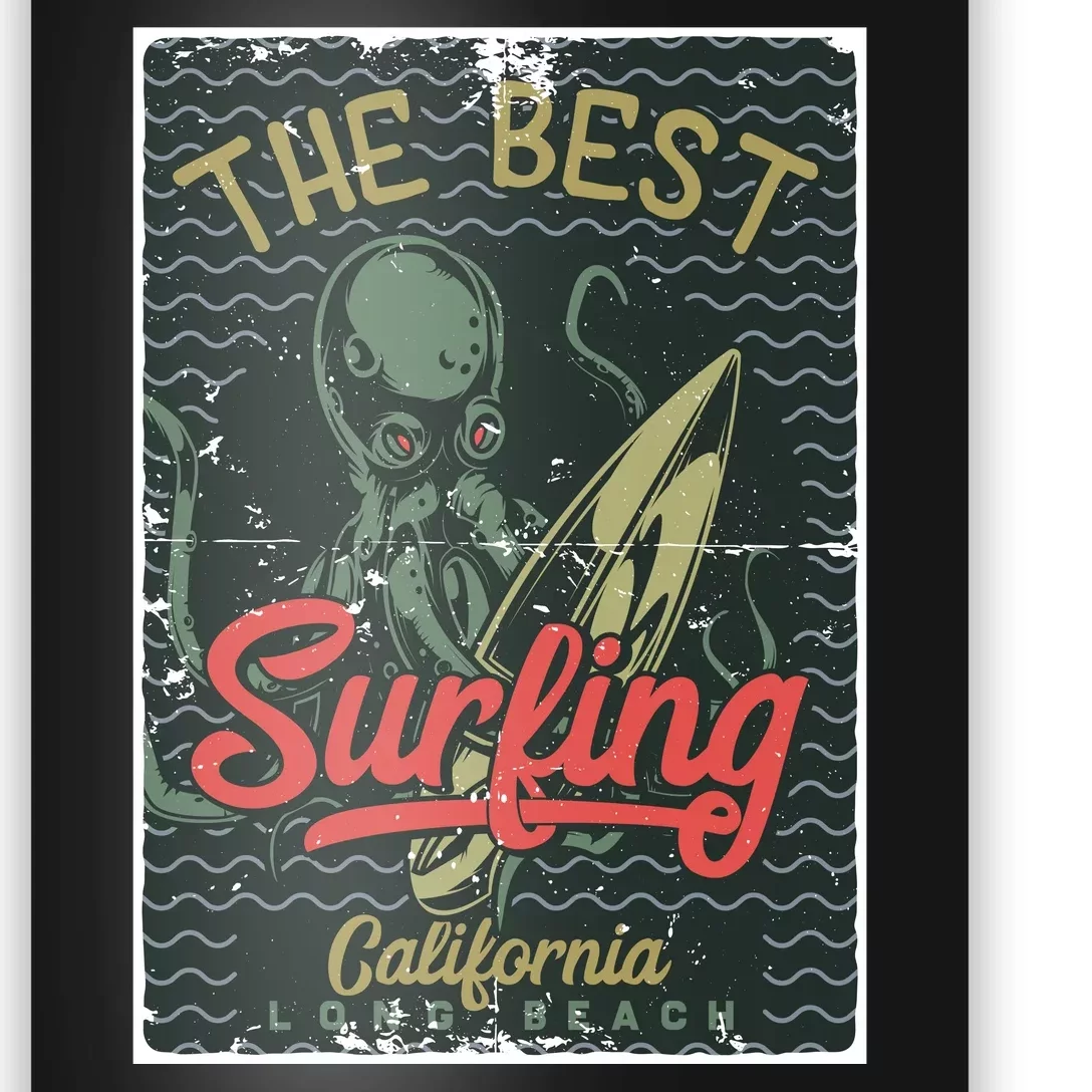 The Best Surfing California Long Beach Poster