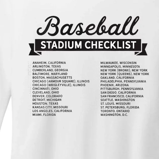 The Baseball Stadium Quest Womens CVC Long Sleeve Shirt