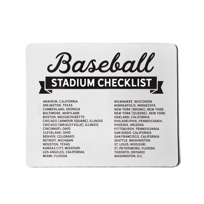 The Baseball Stadium Quest Mousepad