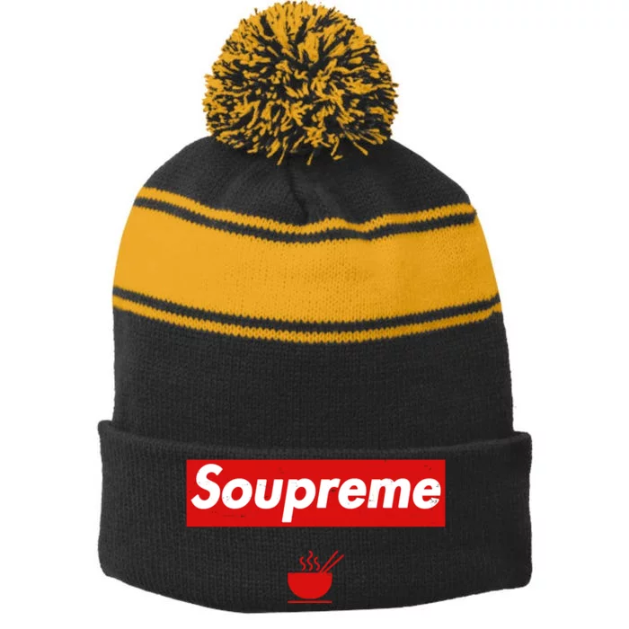 The Brothers Sun Charles Soupreme Stripe Pom Pom Beanie