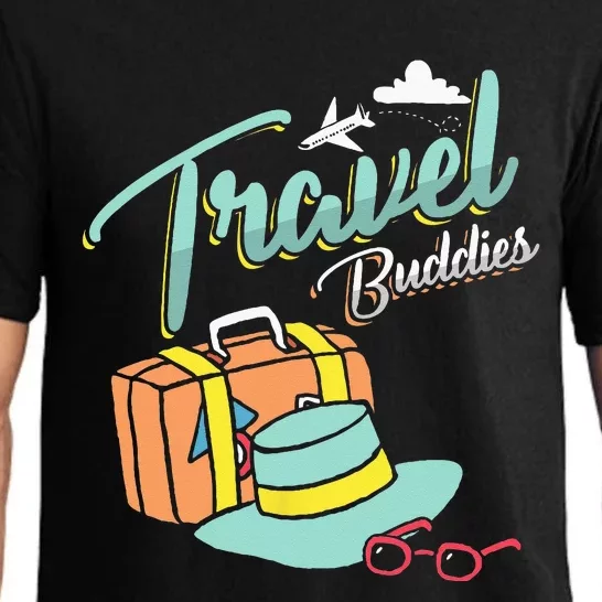 Travel Buddies Summer Getaway Vacation Traveling Traveler Pajama Set