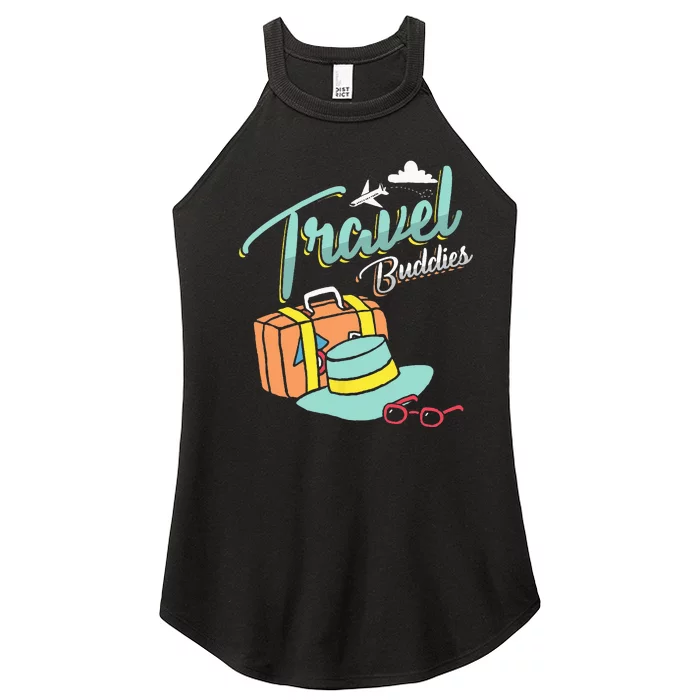 Travel Buddies Summer Getaway Vacation Traveling Traveler Women’s Perfect Tri Rocker Tank