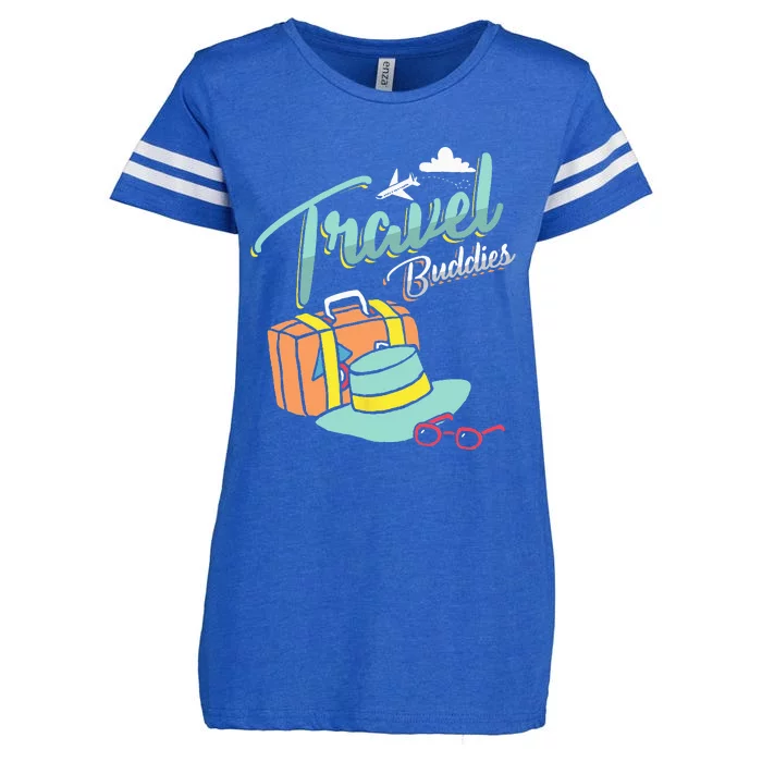 Travel Buddies Summer Getaway Vacation Traveling Traveler Enza Ladies Jersey Football T-Shirt