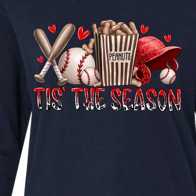 Tis Baseball Season Womens Cotton Relaxed Long Sleeve T-Shirt