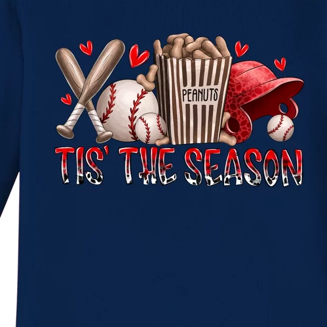 Tis Baseball Season Baby Long Sleeve Bodysuit