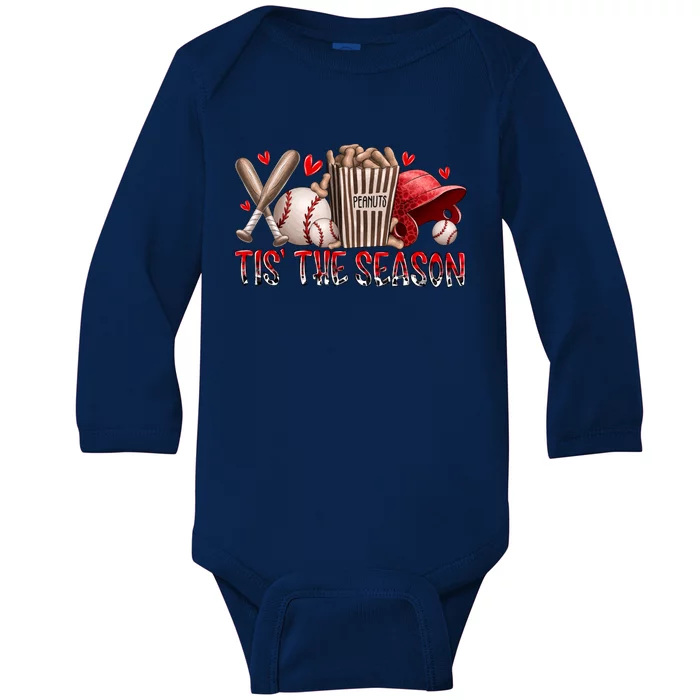 Tis Baseball Season Baby Long Sleeve Bodysuit