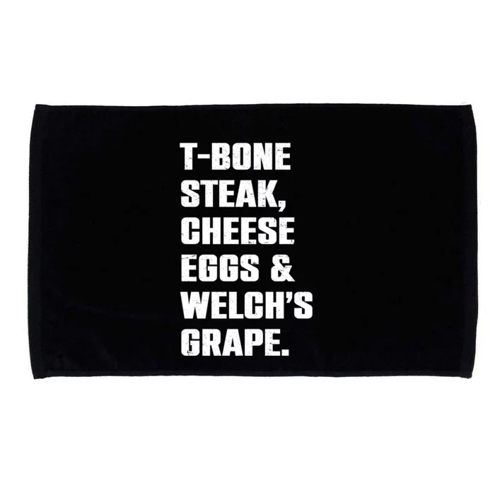 T Bone Steak Cheese Eggs And Welchs Grape Microfiber Hand Towel