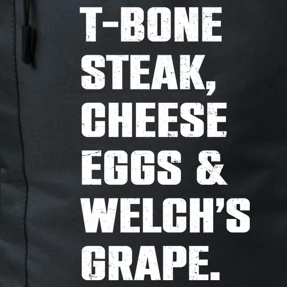 T Bone Steak Cheese Eggs And Welchs Grape Daily Commute Backpack