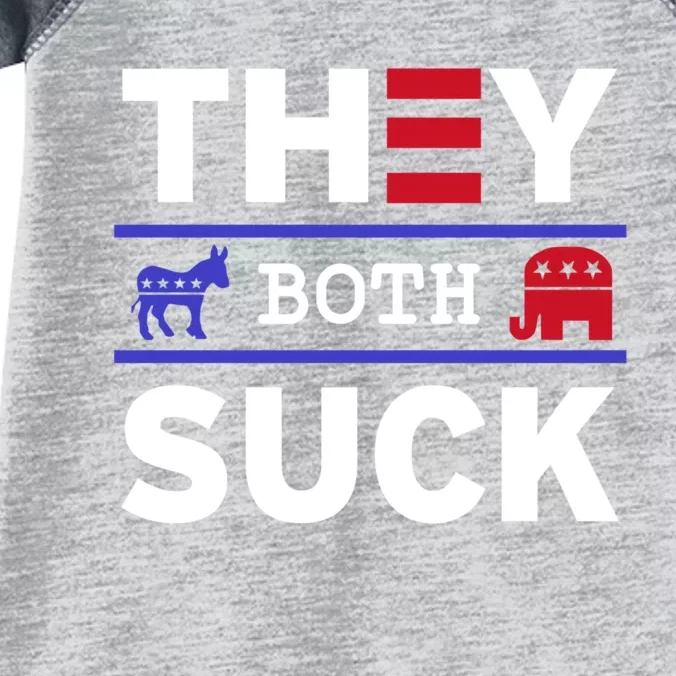 They Both Suck Funny Anti Political Party Libertarian Infant Baby Jersey Bodysuit