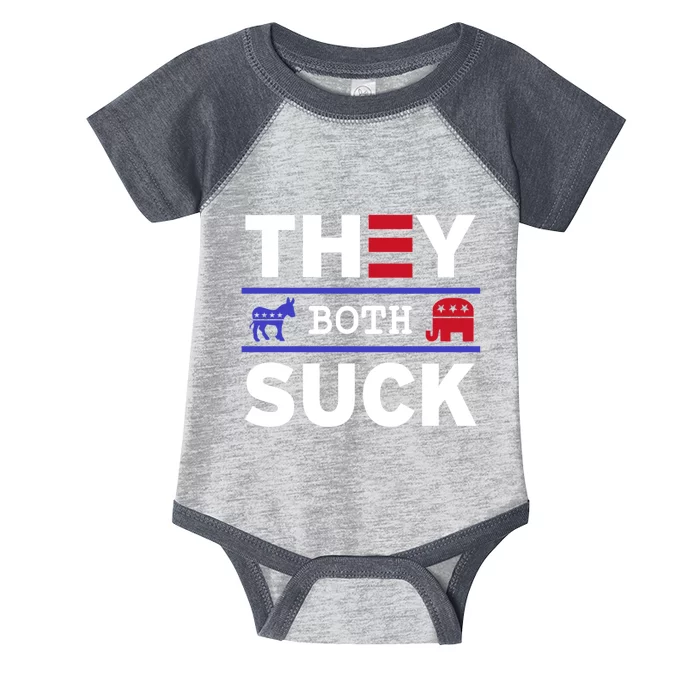 They Both Suck Funny Anti Political Party Libertarian Infant Baby Jersey Bodysuit