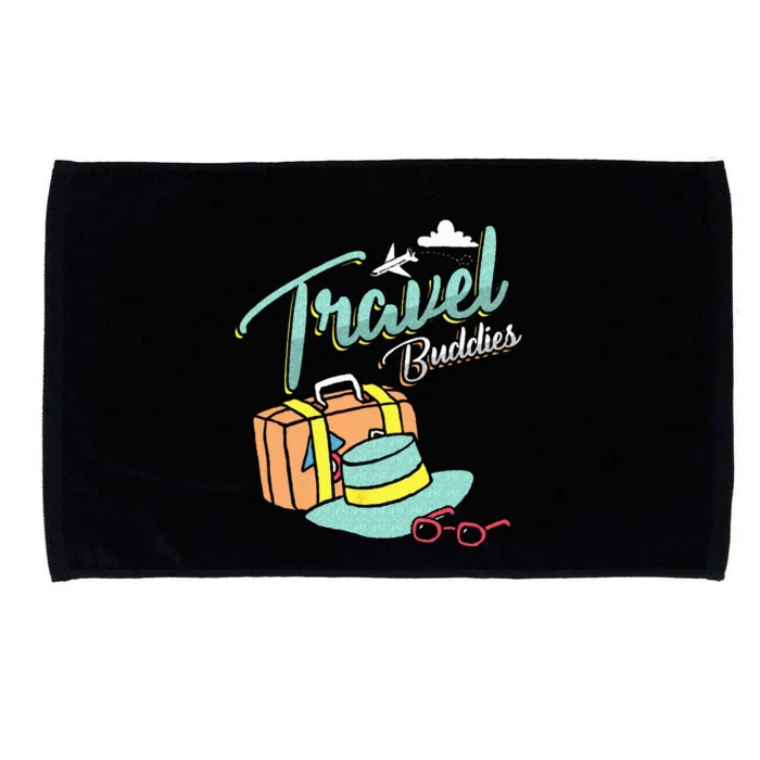 Travel Buddies Summer Getaway Vacation Traveling Traveler Microfiber Hand Towel