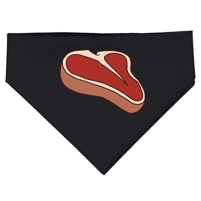 T Bone Steak Last Minute Halloween Costume Funny Gift USA-Made Doggie Bandana