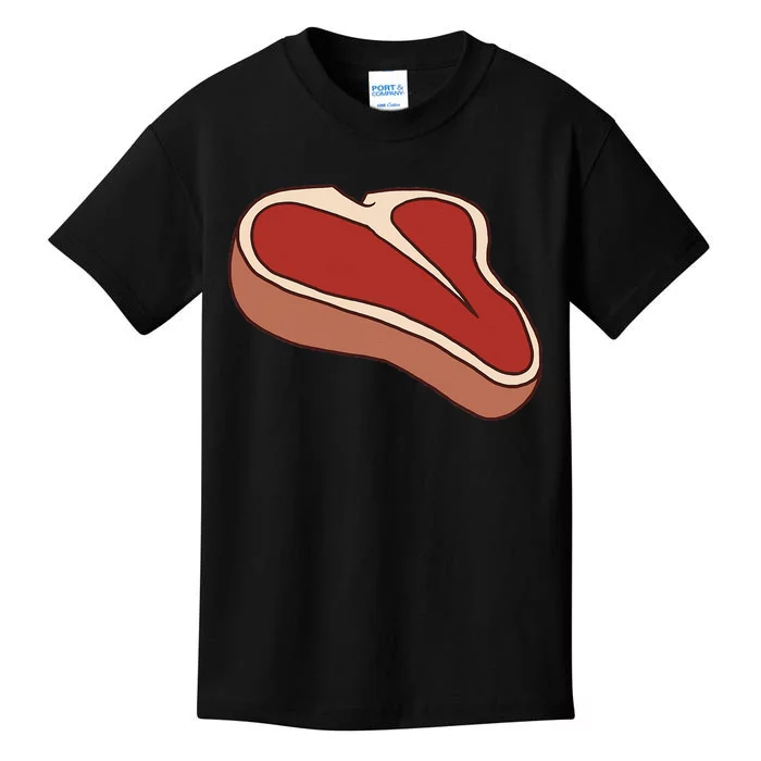 T Bone Steak Last Minute Halloween Costume Funny Gift Kids T-Shirt