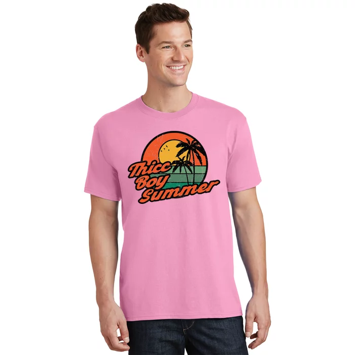 Thicc Boy SummerFunny Retro Vintage Design T-Shirt