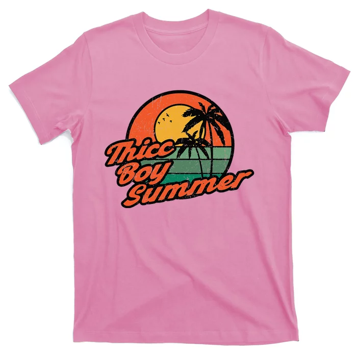 Thicc Boy SummerFunny Retro Vintage Design T-Shirt