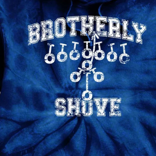 The Brotherly Shove Philadelphia Eagle Football Tie Dye Hoodie