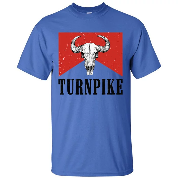 Turnpike Bull Skull Turnpike Western Country Turnpike Cowboy Tall T-Shirt