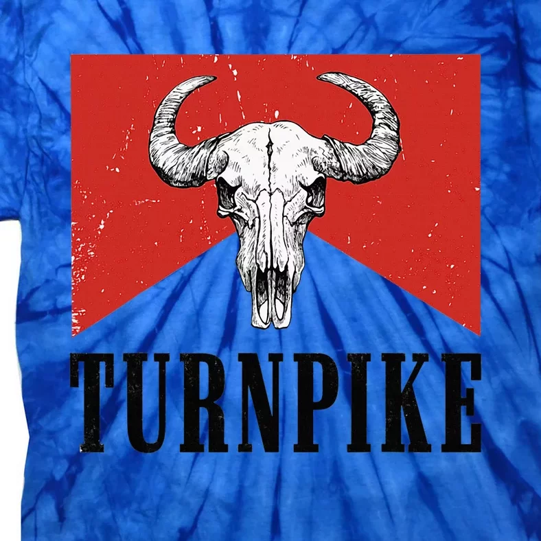 Turnpike Bull Skull Turnpike Western Country Turnpike Cowboy Tie-Dye T-Shirt