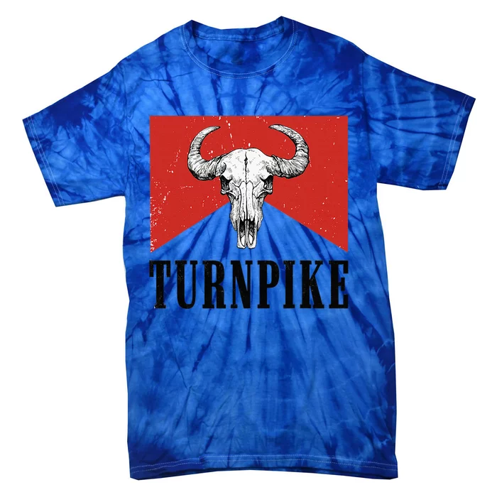 Turnpike Bull Skull Turnpike Western Country Turnpike Cowboy Tie-Dye T-Shirt