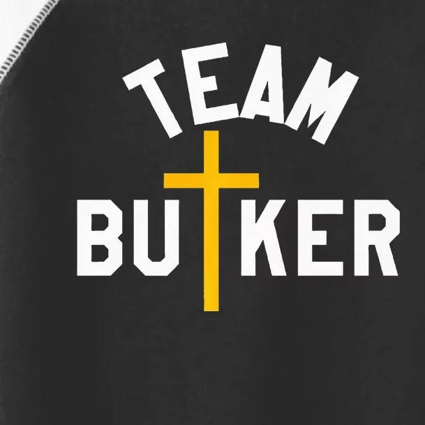 Team Butker Surname Christianity Cross Family Name Toddler Fine Jersey T-Shirt