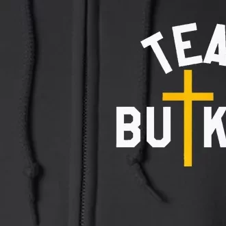 Team Butker Surname Christianity Cross Family Name Full Zip Hoodie