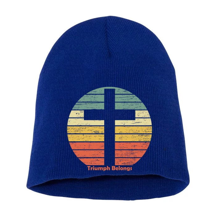 Triumph Belongs To The Risen Jesus Christ Happy Easter Gift Short Acrylic Beanie