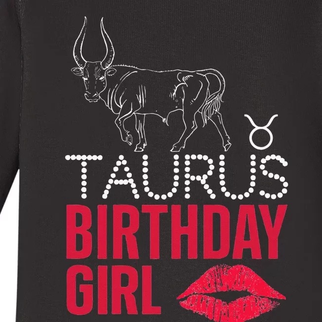 Taurus Birthday Baby Long Sleeve Bodysuit