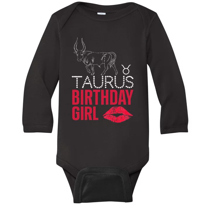 Taurus Birthday Baby Long Sleeve Bodysuit