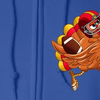 Turkey Bowl Thanksgiving Football Player Costume Gift Full Zip Hoodie