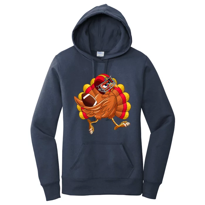 Turkey Bowl Thanksgiving Football Player Costume Gift Women's Pullover Hoodie